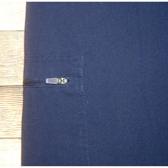 FIGS Ladies Yola Blue Skinny Scrub Pants Size L 11 Pockets Split Ankle Nursing - Picture 6 of 12